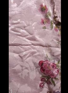 Floral Dress Material Bedsheet With Pillow Cover