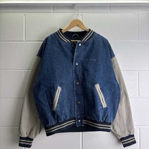 Blue Varsity Bomber Denim