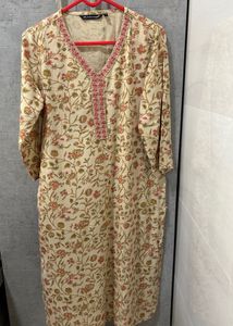 Chic Floral Print Kurta