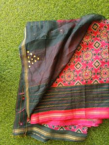 Elegant Pink and Green Saree
