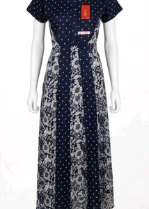 Chic Navy Floral Maxi Dress
