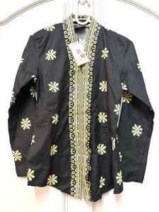 Patterned Kimono-Style Top