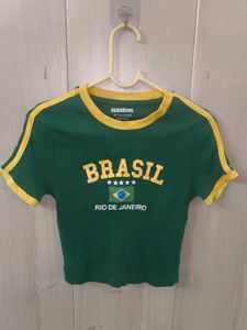 Green Brasil Rio de Janeiro Crop Tee