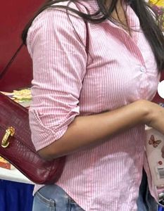 Pink Striped Button-Down Shirt