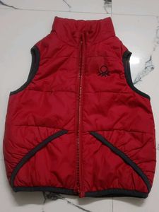 Benetton Red Padded Vest