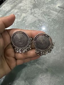 Oxidized Jhumka Earrings
