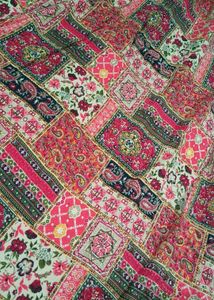 Ethnic Print A-line Frock with Dupatta