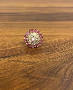 {AD} Ruby and Diamond Accent Ring- New