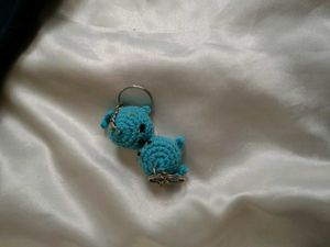 Cute whale magnetic Crochet  Keychain