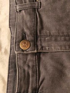 Emo Grey Denim Shorts Mid rise