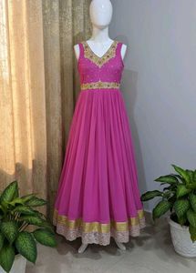 Elegant Pink Ethnic Gown