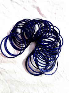 Blue Glass Bangles - Set of Many!