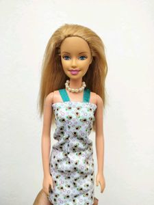 Barbie Doll with Avocado Print Dress