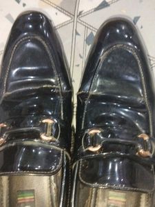 Shiny Black Loafers