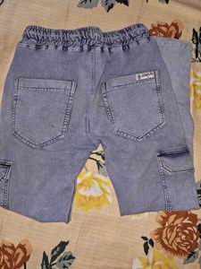 Light Wash Cargo Jeans