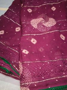 Beautiful Maroon Embroidered Saree