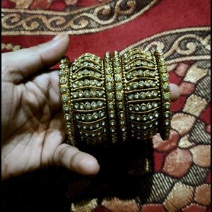 Antique Gold Tone Bangle Set