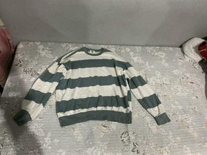korean brand Striped Long Sleeve Sweater