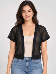 Sheer Black Kimono Cardigan