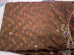 Elegant Brown Floral Saree