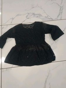 Elegant Black Sequined Kurta