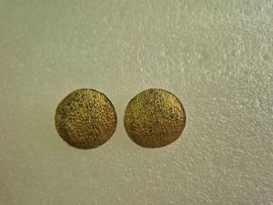 Textured Gold Tone Stud Earrings - Unused
