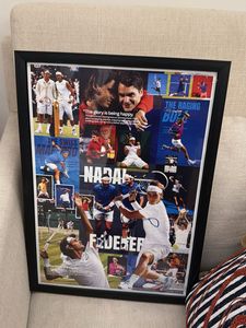Vintage Federer &amp; Nadal Tennis Poster