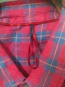 Classic Red Plaid Button-Up Shirt