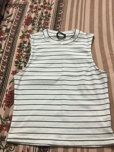SHEIN Striped Sleeveless Crop Top