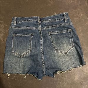 Blue Denim Cut-off Shorts