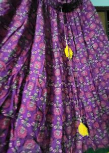 Purple Floral Maxi Skirt