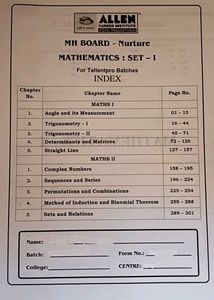 Maharashtra Board Mathematics Nurture Course Set