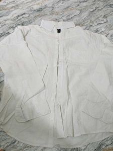 Men's Classic White Linen Shirt