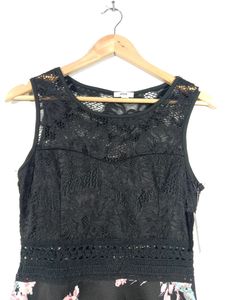 Black Printed Flowers Dress (Women's)