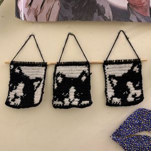 Crochet Cat Tapestry (Set of 3)