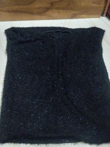 Sparkly Black Textured Top