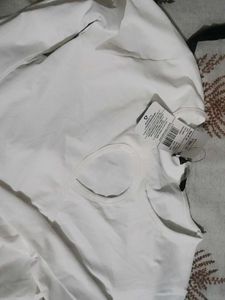 White Cut-Out Long Sleeve Top