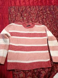 zudio Striped Waffle Knit Sweater
