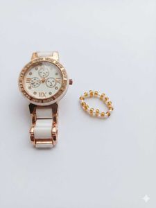 Elegant Women's Watch & Ring Set