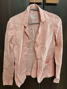 Striped Linen Blend Blazer
