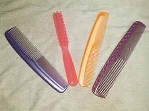 4 Combo Hair Combs &amp; Hairs Brushes Women Girls Men