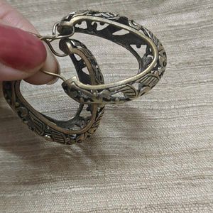 filigree brass chunky hoops