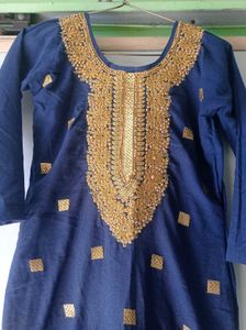Beautiful Blue Embroidered Kurta