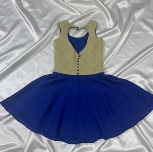 Sparkly Gold &amp; Blue Dress
