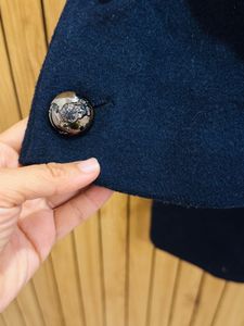 Elegant Navy Blue Trench Coat