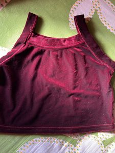 Red Velvet Crop Top