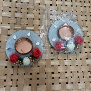 Festive T-light Candle Holder Set