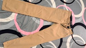Combo of mens casual trousers- blue and biege