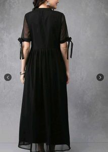 Black Embroidered Ethnic Gown