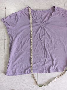 Lavender V-Neck T-Shirt
